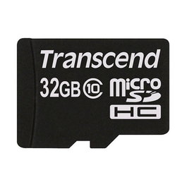Transcend TS32GUSDHC10U1 Tarjeta microSDHC 32 GB UHS-I Clase 10 600x con Adaptador - Negro/Rojo