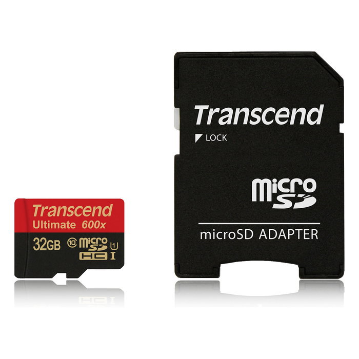 Transcend TS32GUSDHC10U1 Tarjeta microSDHC 32 GB UHS-I Clase 10 600x con Adaptador - Negro/Rojo Transcend TS32GUSDHC10U1 Tarjeta microSDHC 32 GB UHS-I Clase 10 600x con Adaptador - Negro/Rojo