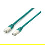 EQUIP 605647 Patch Cable de Red Cat6A S/FTP 0.5m Verde, Conectores RJ-45 Chapados en Oro, 10 Gb/s, AWG 26/7, LSZH, PoE+