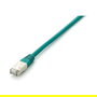 EQUIP 605647 Patch Cable de Red Cat6A S/FTP 0.5m Verde, Conectores RJ-45 Chapados en Oro, 10 Gb/s, AWG 26/7, LSZH, PoE+