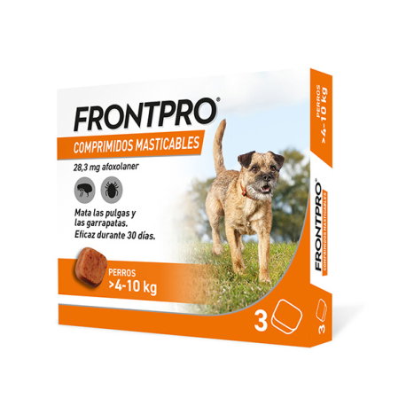 FRONTPRO 28 mg 3 comprimidos masticables para perros de 4-10 kg FRONTPRO 28 mg 3 comprimidos masticables para perros de 4-10 kg