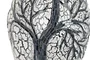 DKD Home Decor Jarrón de Cristal y Terracota Árbol Blanco 29x29x60 cm