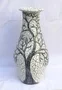 DKD Home Decor Jarrón de Cristal y Terracota Árbol Blanco 29x29x60 cm