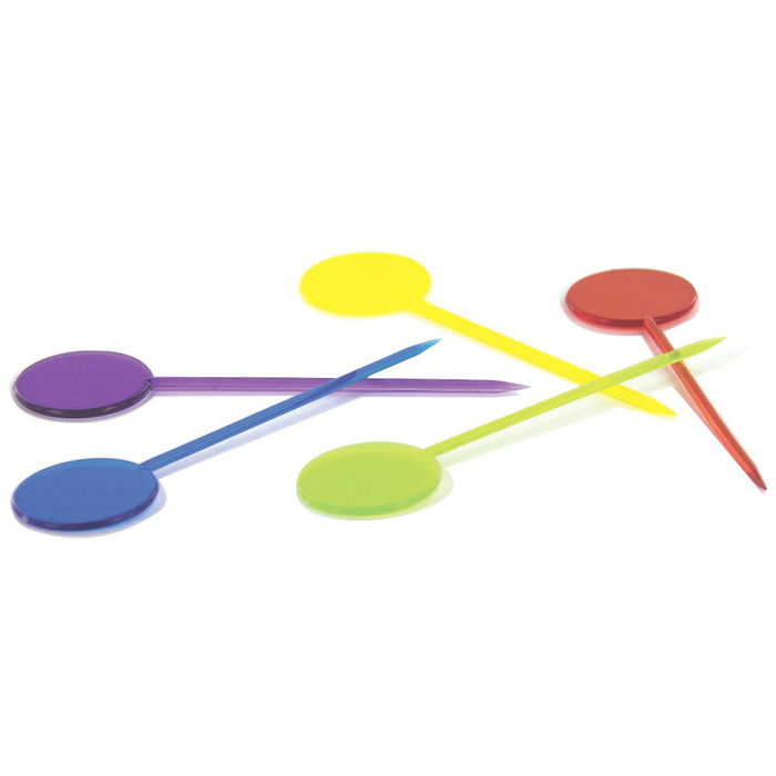 Pick and Drink Juego De 50 Pinchos Aperitivo Reutilizables De Colores 9,5 Cm