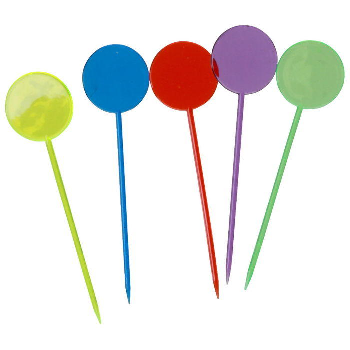Pick and Drink Juego De 50 Pinchos Aperitivo Reutilizables De Colores 9,5 Cm