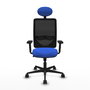 PIQUERAS Y CRESPO Silla de oficina Zulema con mecanismo Sincro, Azul y Negro