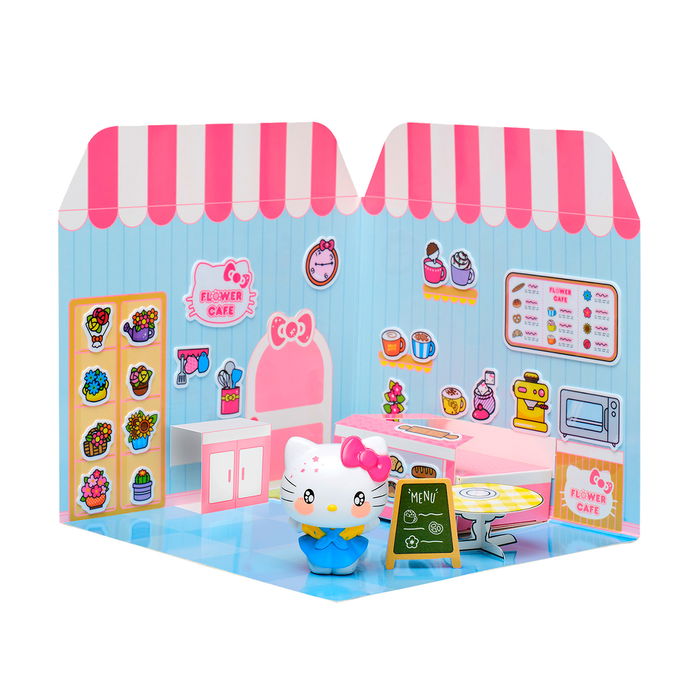 Comansi Hello Kitty ST30001 Casa de Pegatinas Flower Cafe para Manualidades y Coleccionismo