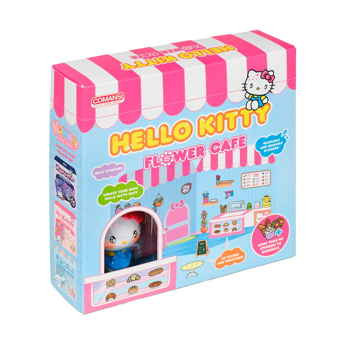 Comansi Hello Kitty ST30001 Casa de Pegatinas Flower Cafe para Manualidades y Coleccionismo