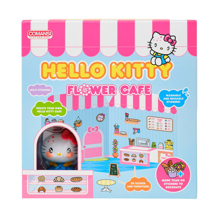 Comansi Hello Kitty ST30001 Casa de Pegatinas Flower Cafe para Manualidades y Coleccionismo