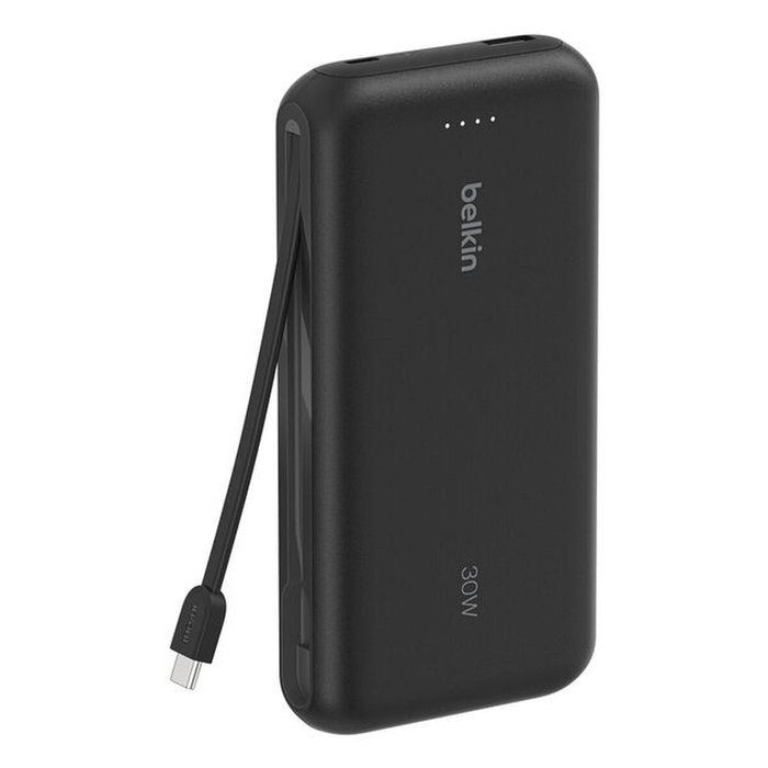 Belkin Power Bank BoostCharge 20000 mAh con Carga Rápida 30 W y Cable USB-C Integrado Negro Belkin Power Bank BoostCharge 20000 mAh con Carga Rápida 30 W y Cable USB-C Integrado Negro