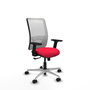 PIQUERAS Y CRESPO Silla de oficina Zulema con mecanismo Sincro, Rojo y Blanco