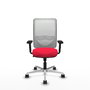 PIQUERAS Y CRESPO Silla de oficina Zulema con mecanismo Sincro, Rojo y Blanco