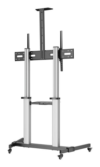 Ewent Soporte de Suelo con Ruedas para TV 60"-100", VESA hasta 1000x600, Ajuste de Altura, Carga 100 kg - Estante para Cámara