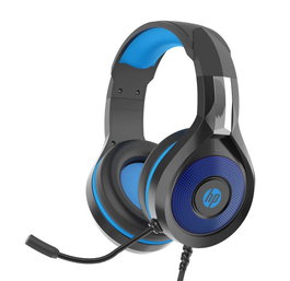 HP Auricular Gaming con Microfono, Diadema, Conexion 2 Jack (Audio y Mic) + USB y Luces