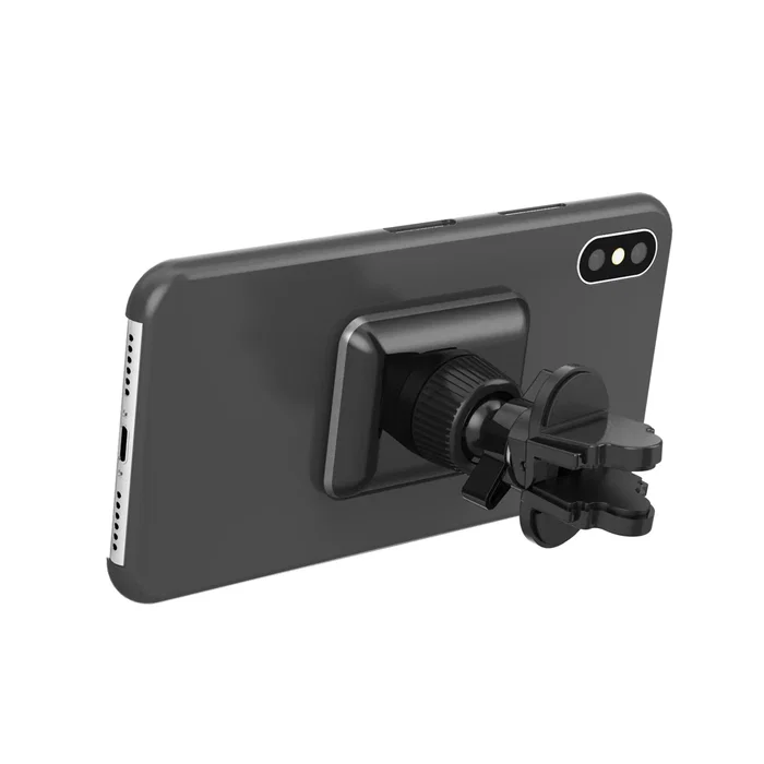 Celly Ghost Super Plus - Soporte magnético pasivo para teléfono móvil en coche, sujeta a rejilla de ventilación, color negro