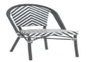 DKD Home Decor Silla de Aluminio y Textilene Negro