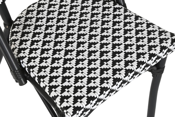 DKD Home Decor Silla de Aluminio y Textilene Negro DKD Home Decor Silla de Aluminio y Textilene Negro