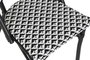 DKD Home Decor Silla de Aluminio y Textilene Negro