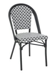 DKD Home Decor Silla de Aluminio y Textilene Negro