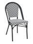 DKD Home Decor Silla de Aluminio y Textilene Negro