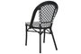 DKD Home Decor Silla de Aluminio y Textilene Negro