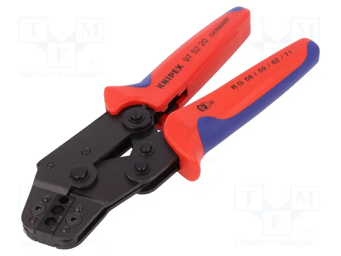 KNIPEX Herramienta de crimpado para conectores coaxiales/RF KNIPEX Herramienta de crimpado para conectores coaxiales/RF