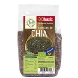 SOLNATURAL Semillas de Chía Bio 250gr Aporta Omega 3 Alimento Vegano