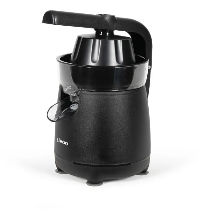 Livoo Exprimidor Eléctrico de Cítricos DOD211N, 120 W, Mango Negro, con Cono Grande y Pequeño