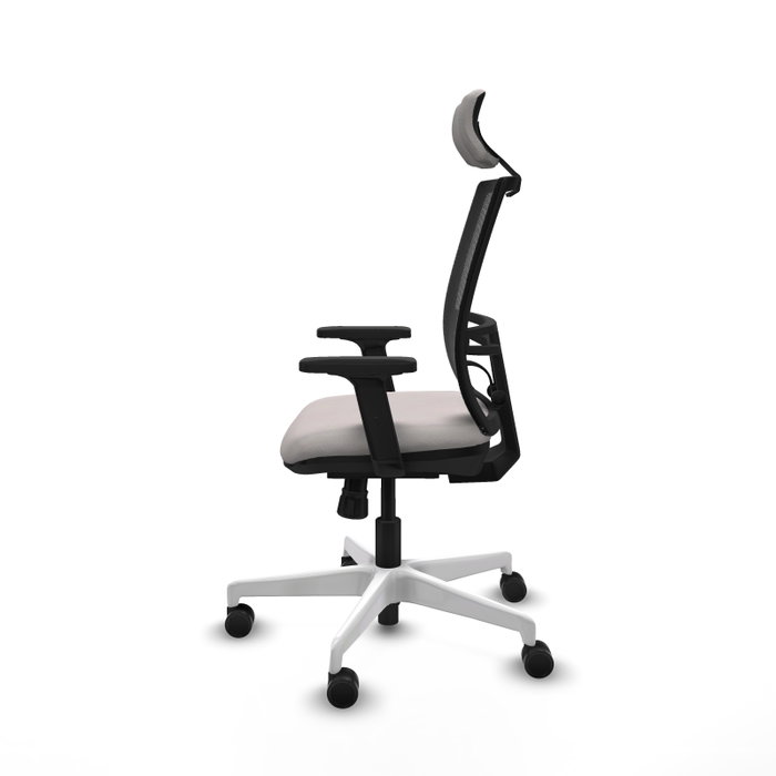 PIQUERAS Y CRESPO Silla de oficina Yunquera con mecanismo Sincro, Blanco y Negro PIQUERAS Y CRESPO Silla de oficina Yunquera con mecanismo Sincro, Blanco y Negro