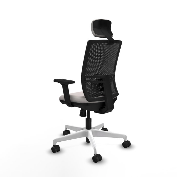 PIQUERAS Y CRESPO Silla de oficina Yunquera con mecanismo Sincro, Blanco y Negro PIQUERAS Y CRESPO Silla de oficina Yunquera con mecanismo Sincro, Blanco y Negro