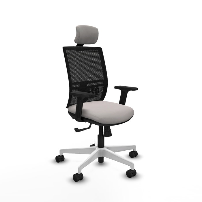 PIQUERAS Y CRESPO Silla de oficina Yunquera con mecanismo Sincro, Blanco y Negro PIQUERAS Y CRESPO Silla de oficina Yunquera con mecanismo Sincro, Blanco y Negro