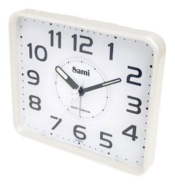 SAMI Despertador Mediano Cuadrado Plata