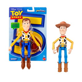 Mattel Figura de Acción Woody Toy Story JKv14, 14 Puntos de Articulación, Sombrero Extraíble, Juguete de Colección Disney Pixar