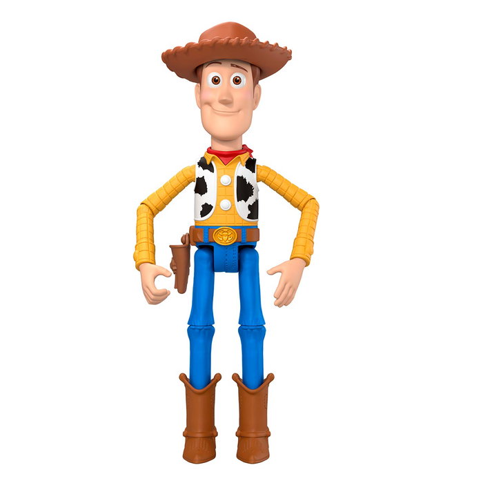 Mattel Figura de Acción Woody Toy Story JKv14, 14 Puntos de Articulación, Sombrero Extraíble, Juguete de Colección Disney Pixar
