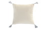 DKD Home Decor Cojín de Poliéster 45x45 con Aplicaciones Blanco y Azul (Pack de 2)