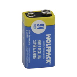 Wolfpack Pila Alcalina 6LR61 de 9V (Blister 1 Pieza)