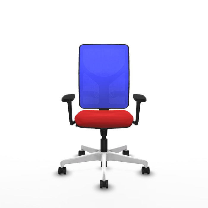 PIQUERAS Y CRESPO Silla de oficina Motilla con mecanismo Sincro, Rojo y Azul