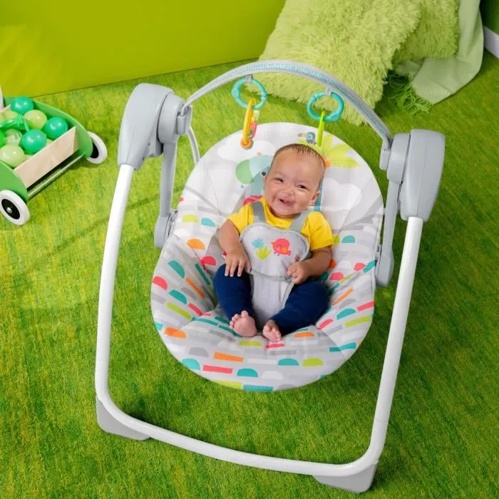 Bright Starts Columpio Portátil para Bebé Playful Paradise, Compacto y Automático con Música, Desde el Nacimiento Bright Starts Columpio Portátil para Bebé Playful Paradise, Compacto y Automático con Música, Desde el Nacimiento