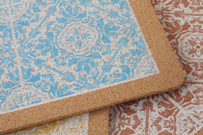 DKD Home Decor Individual Mediterraneo Azul Amarillo 30 x 40 cm (12 Unidades)