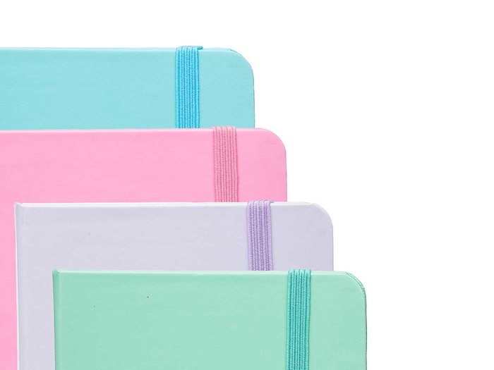 Pincello Agenda Bolsillo 96 Páginas Goma Color Pastel Surtidos 10x14x1 cm (Set de 48)