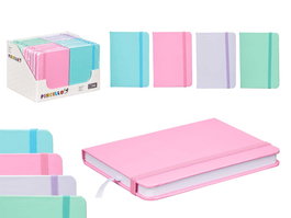 Pincello Agenda Bolsillo 96 Páginas Goma Color Pastel Surtidos 10x14x1 cm (Set de 48)