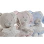 DKD Home Decor Set de 3 Peluches de Poliéster en Colores Rosa, Azul y Beige