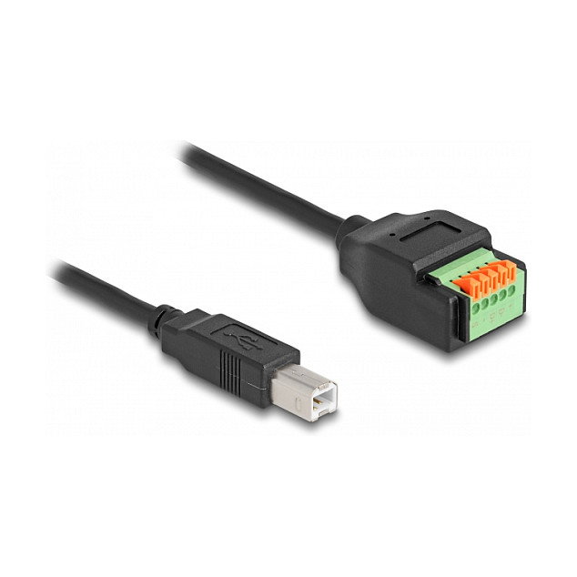 DeLOCK Adaptador USB Type-C 2.0 hembra a bloque de terminales con pulsador, Negro/Verde DeLOCK Adaptador USB Type-C 2.0 hembra a bloque de terminales con pulsador, Negro/Verde