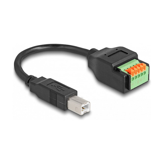 DeLOCK Adaptador USB Type-C 2.0 hembra a bloque de terminales con pulsador