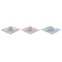 DKD Home Decor Surtido de 3 Doudous de Poliéster en Rosa, Azul y Beige