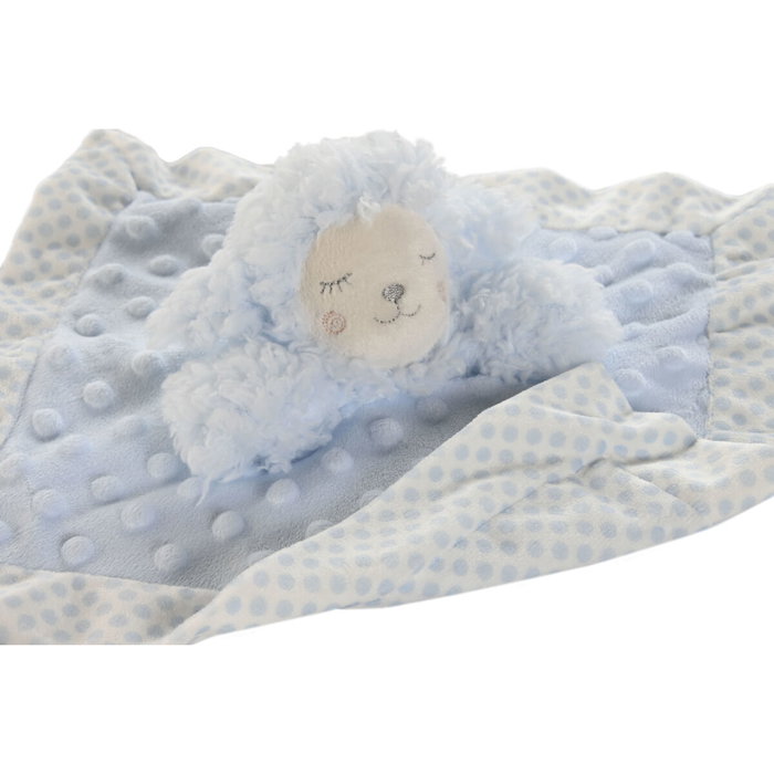 DKD Home Decor Surtido de 3 Doudous de Poliéster en Rosa, Azul y Beige