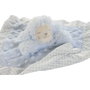 DKD Home Decor Surtido de 3 Doudous de Poliéster en Rosa, Azul y Beige