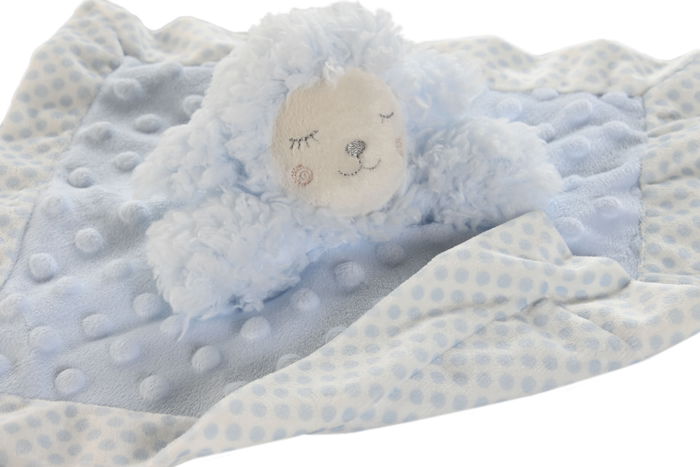 DKD Home Decor Doudou Baby Rosa Azul Poliester Dimensiones 30 x 8 x 30 cm (3 Unidades) para Bebés