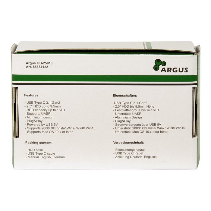 Inter-Tech Argus GD-25010 Carcasa de almacenamiento de 2,5 pulgadas (6,4 cm) Inter-Tech Argus GD-25010 Carcasa de almacenamiento de 2,5 pulgadas (6,4 cm)