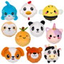 Jeux 2 momes Peluche Pelota Rebotante - Surtido de 10 modelos: tiburón, pollo, abeja, perezoso, naranja, panda, gaticornio, perro, oso, vaca